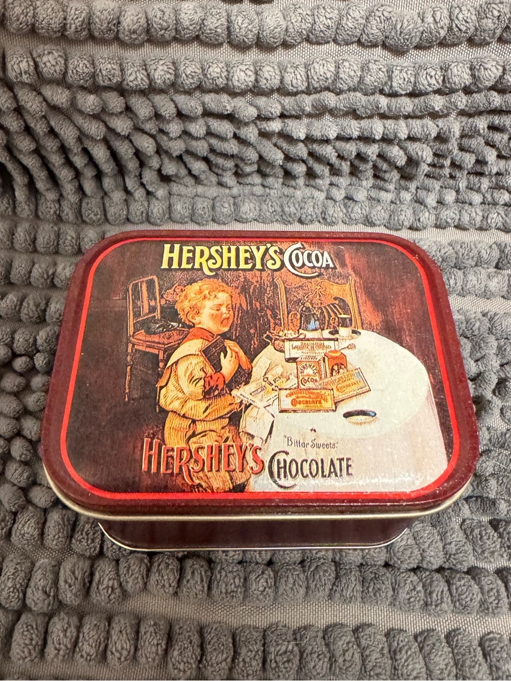 Vintage Hershey’s Cocoa Bristol Tin Canister - Retro Farmhouse Kitchen Decor